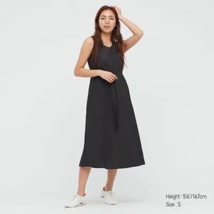 Uniqlo linen blended A Line sleeveless dress